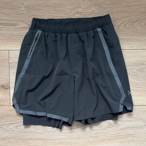 Lululemon Men’s Gray Athletic Shorts with Liner